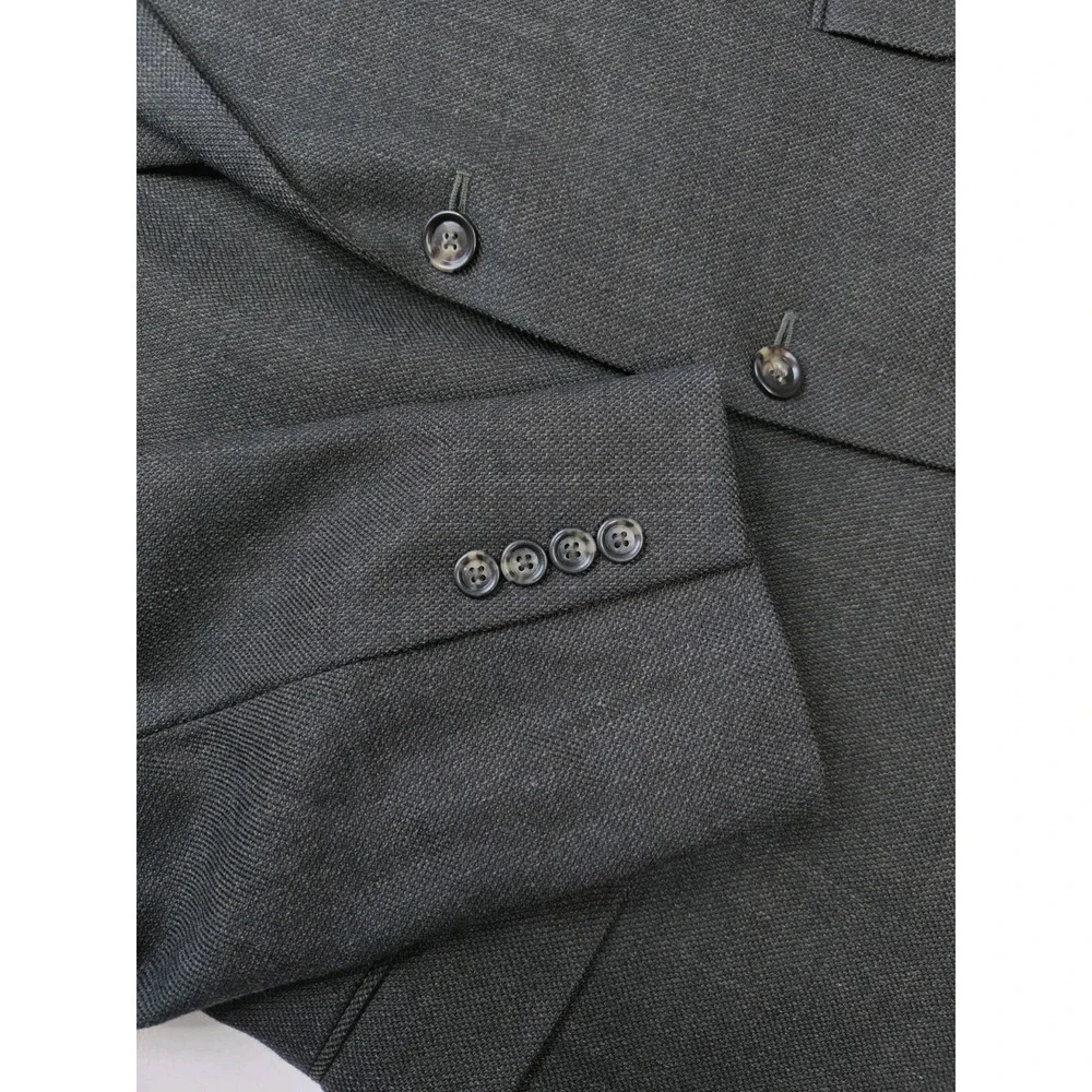 Jos A Bank Mens Wool Sport Coat 46L Dark Brown Traveler's Collection 2 Button